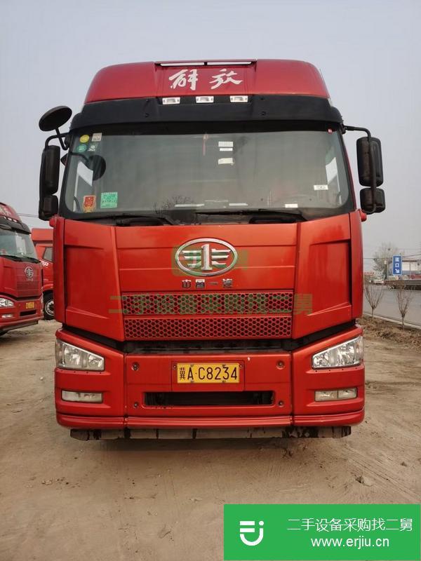 河北出售二手解放牽引車，350馬力國五，雙驅原車原版,審車堅強險輪胎自己看