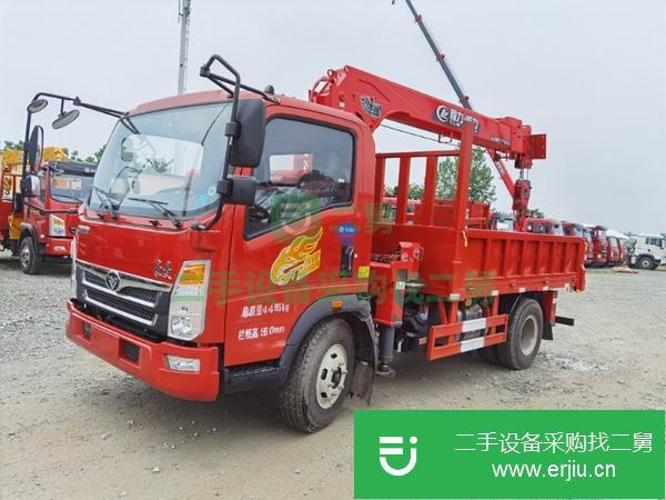 湖北出售二手重汽豪曼程力5噸藍牌隨車吊