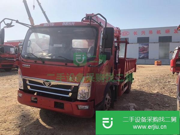 浙江出售二手重汽豪曼3300軸距藍(lán)牌隨車吊