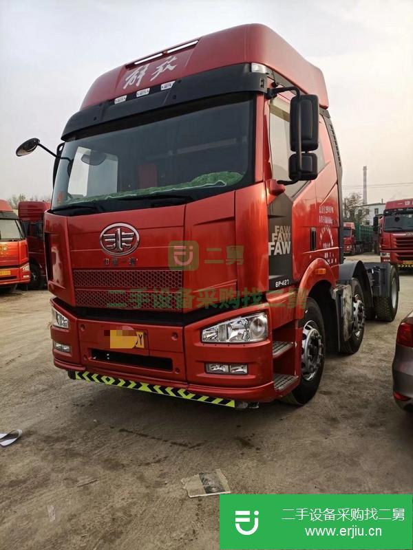 河北出售全保險解放牽引車，420馬力，輪胎99新，車況原版