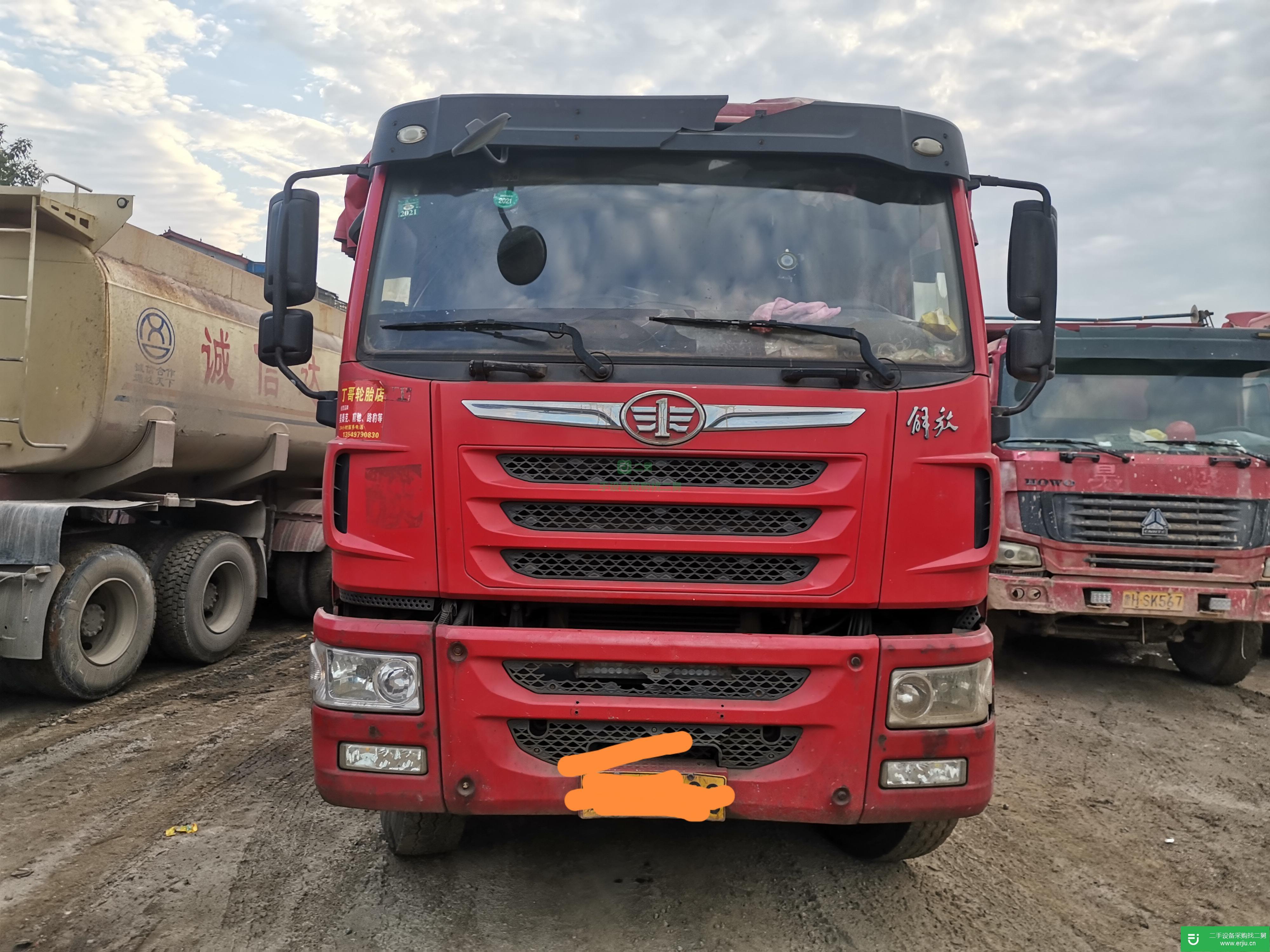 湖南出售二手青島解放270馬力自卸車