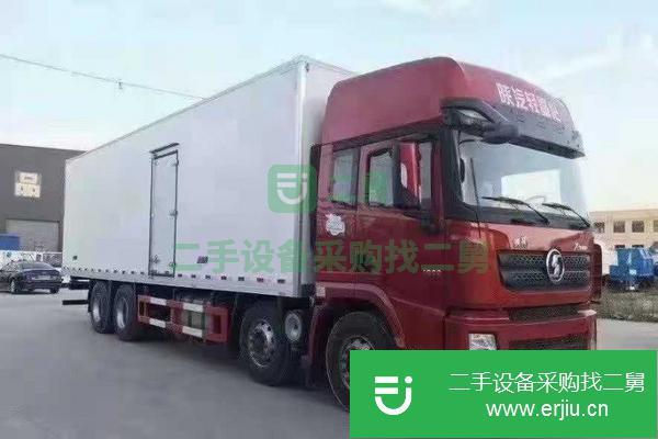 陜西出售二手陜汽前四后八9.6米冷藏車濰柴460馬力6缸發動機