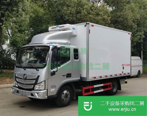湖北出售二手福田歐馬可國五排半130馬力冷藏車