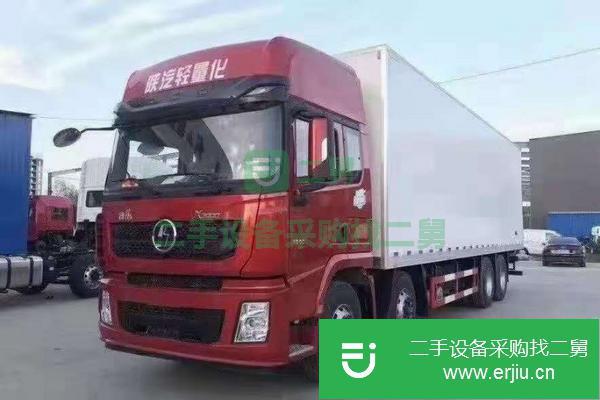 陜西出售二手陜汽前四后八9.6米冷藏車濰柴460馬力6缸發動機