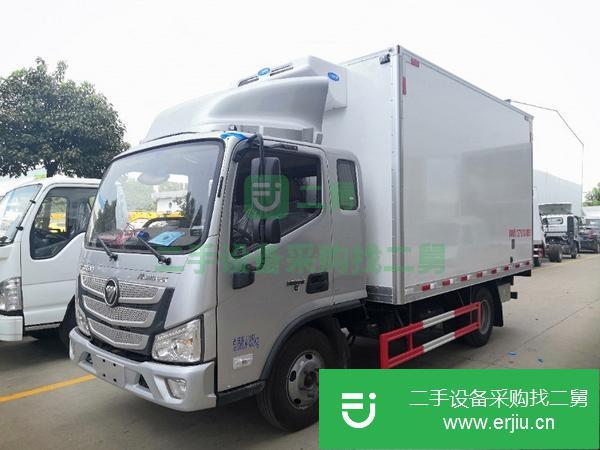 湖北出售二手福田歐馬可國五排半130馬力冷藏車