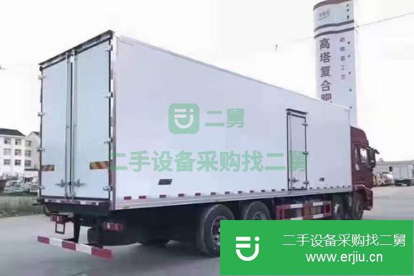 陜西出售二手陜汽前四后八9.6米冷藏車濰柴460馬力6缸發動機