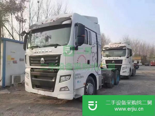 甘肅出售雙驅(qū)輕體汕德卡牽引車，440馬力，德國曼發(fā)動機帶原車液緩