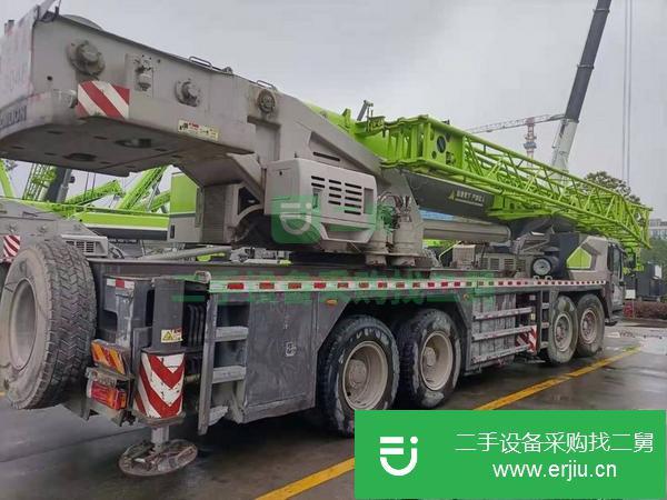 河北出售二手17年10月出廠中聯80噸五節臂汽車吊國五排放，手續齊全