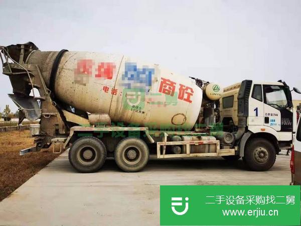 河南出售二手14年5月國四解放J6大12方攪拌車