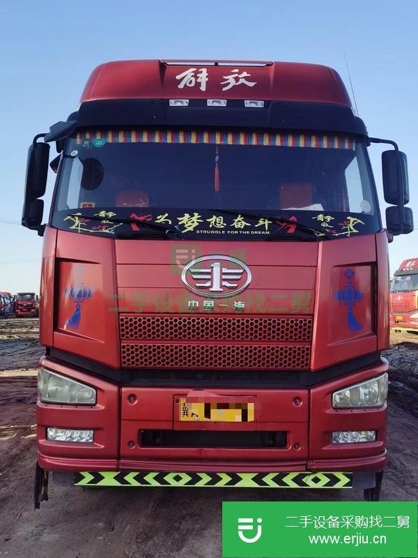 河北出售國四9.6米前四后八解放牽引車。375馬力  全保險