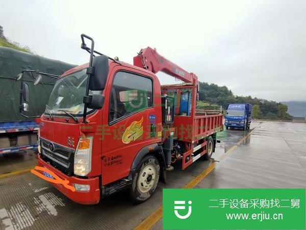 湖北出售二手重汽豪曼藍牌隨車吊