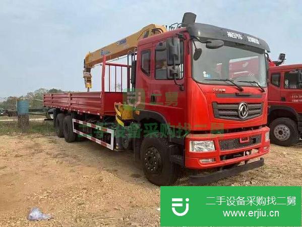 湖北出售二手后八輪徐工12噸加長雙聯泵隨車吊