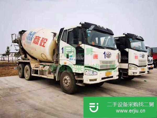 河南出售二手14年5月國四解放J6大12方攪拌車