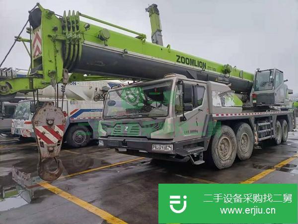 河北出售二手17年10月出廠中聯80噸五節臂汽車吊國五排放，手續齊全
