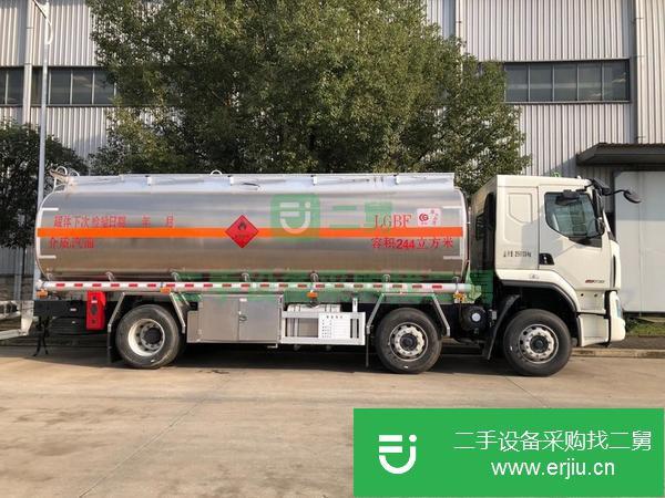 天津出售二手柳汽乘龍小三軸鋁合金24.4立方油罐車