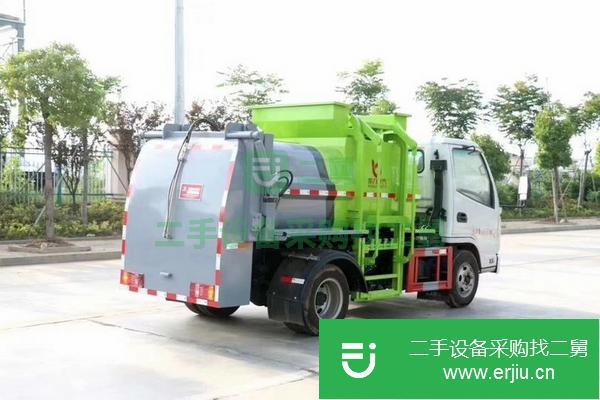 湖北出售二手國六凱馬藍(lán)牌餐廚垃圾車