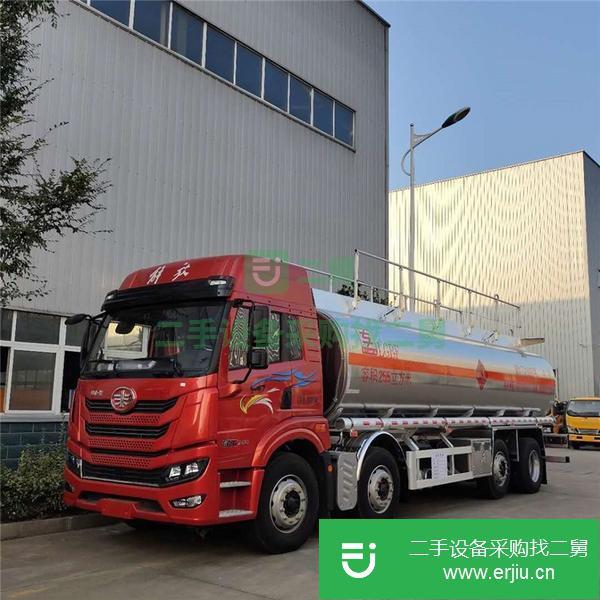 山東出售二手27方鋁合金大柴320馬力前四后八20噸油罐車包上牌