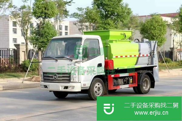 湖北出售二手國六凱馬藍(lán)牌餐廚垃圾車
