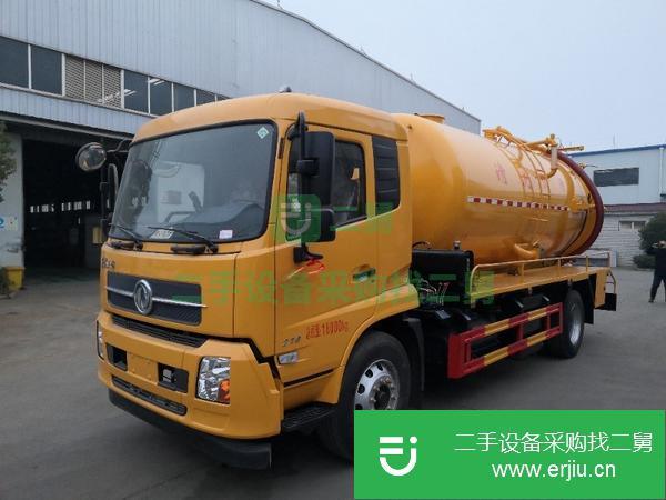 山東出售二手東風天龍后八輪清洗吸污車22方