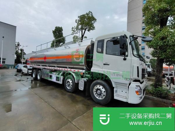 山西出售二手東風天龍前四后八鋁合金油罐車