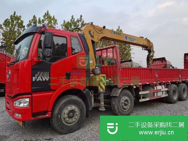 湖北出售二手前四后八隨車吊徐工12噸4節臂吊機