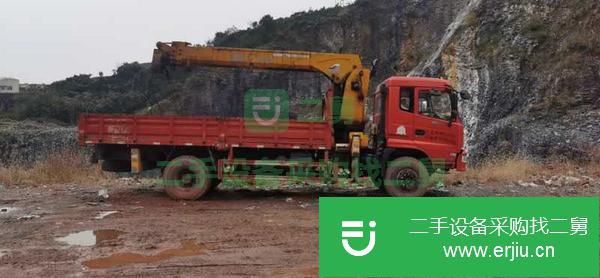 江西出售二手東風(fēng)單橋180馬力隨車吊，上裝8噸4節(jié)臂吊機