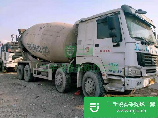 河南出售二手14年豪沃國三18方攪拌罐車
