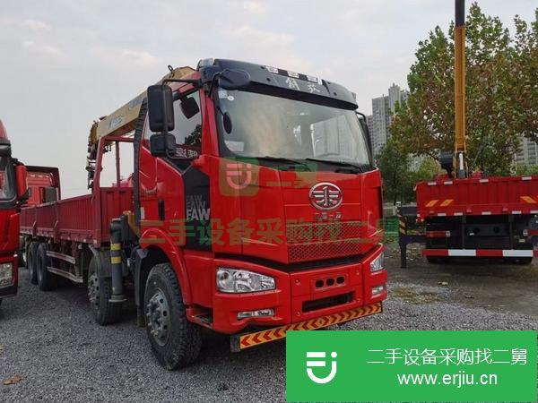 湖北出售二手前四后八隨車吊徐工12噸4節臂吊機