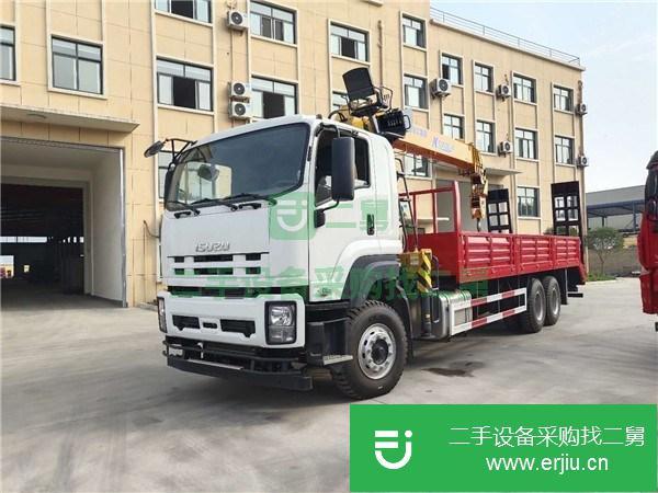 寧夏出售二手五十鈴后八輪10噸隨車吊