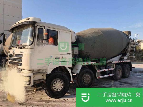內蒙古出售二手陜汽德龍F3000前四后八18方攪拌罐車