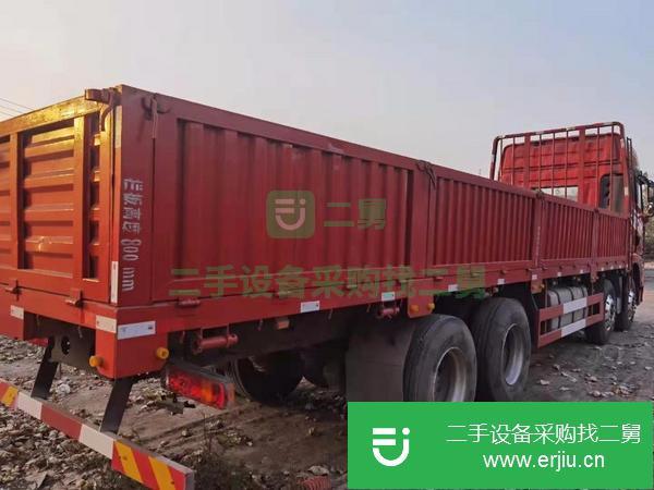 山東出售二手國五9.6米解放平板貨車,350馬力