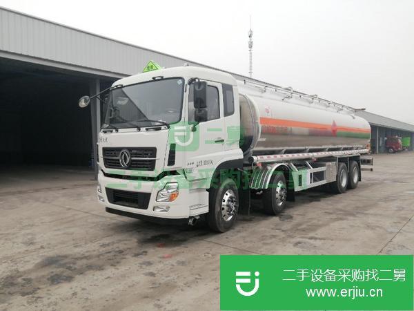 山西出售二手東風天龍前四后八25噸鋁合金油罐車手續齊全