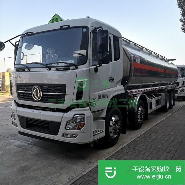 山西出售二手前四后八鋁合金20噸油罐車350馬力發(fā)動機