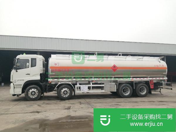 山西出售二手東風天龍前四后八25噸鋁合金油罐車手續齊全