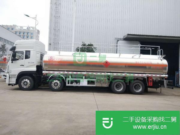 內蒙古出售二手東風天龍前四后八全鋁合金油罐車20噸
