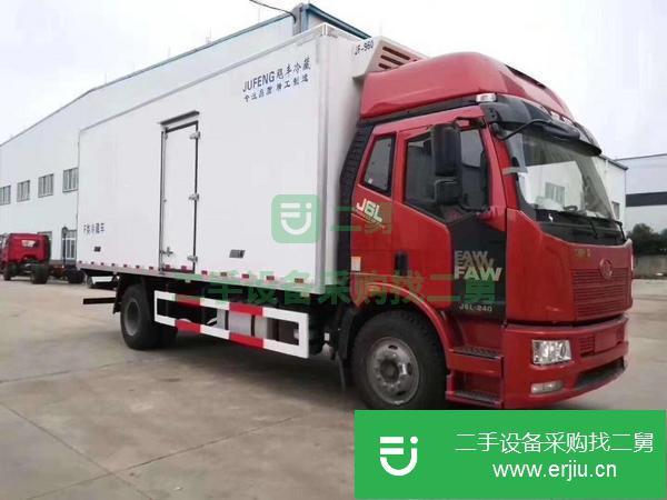 山西出售二手解放J6高頂雙臥6.8米240馬力廂式冷藏車