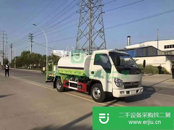 湖北出售二手5方國六福田小卡全柴115馬力發動機灑水車