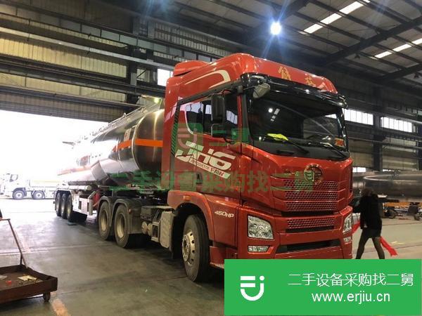 廣西出售二手國五解放33噸鋁合金油罐車