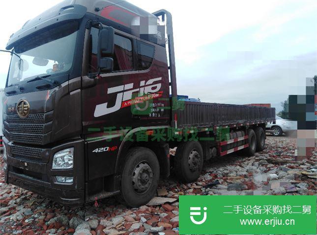 江西出售二手青島解放JH6420馬力平板載貨車