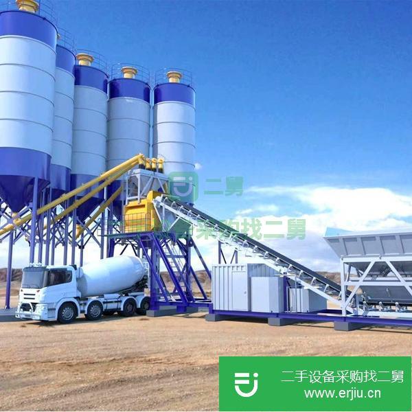 河南出售二手免基礎集裝箱式攪拌站