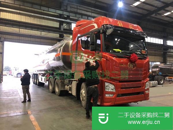 廣西出售二手國五解放JH6鋁合金33噸油罐車