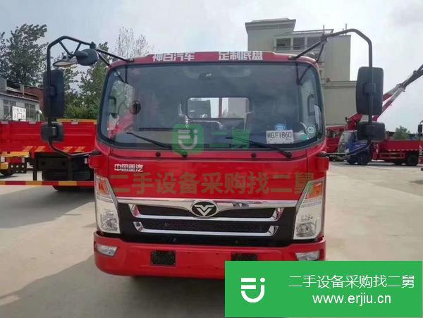 湖南出售二手重汽豪曼藍牌130馬力平板運輸車