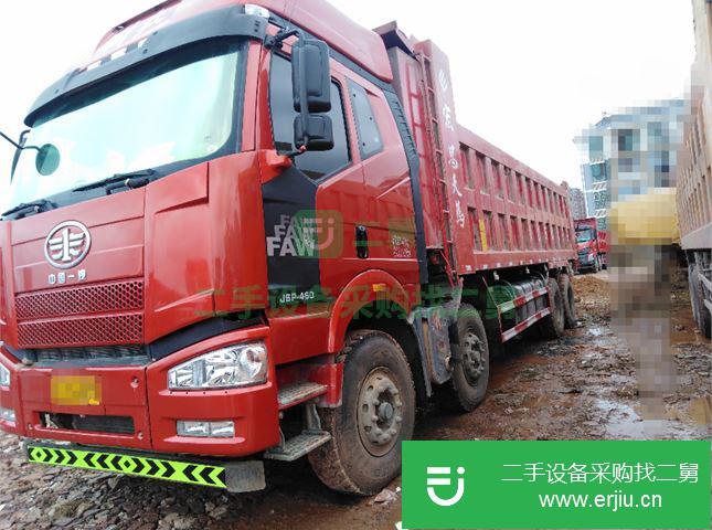 云南出售二手一汽解放J6P460馬力前四后八自卸車