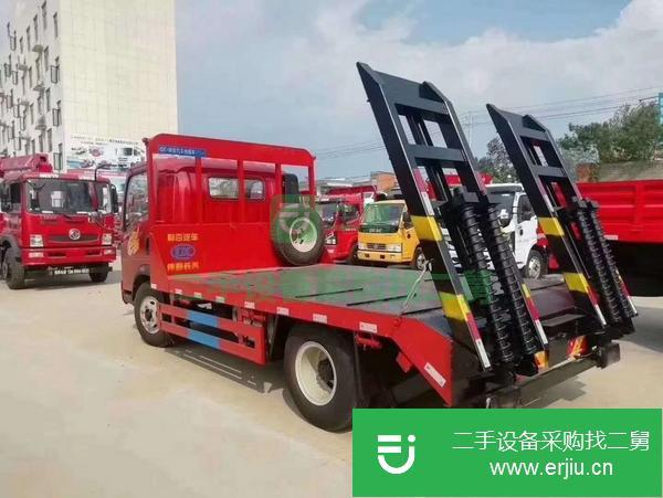 湖南出售二手重汽豪曼藍牌130馬力平板運輸車