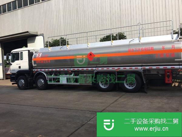 四川出售二手重汽汕德卡20噸前四后八全鋁合金油罐車德國曼340馬力發動機