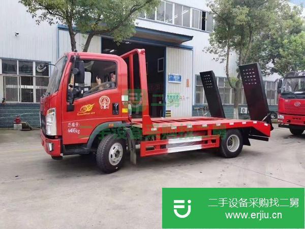 湖北出售二手重汽豪沃藍牌平板運輸車