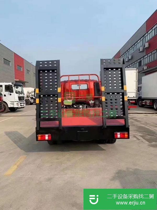 湖南出售二手重汽豪曼藍牌130馬力平板運輸車
