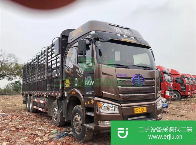 江蘇出售二手一汽解放J6P重卡420馬力倉柵式載貨車