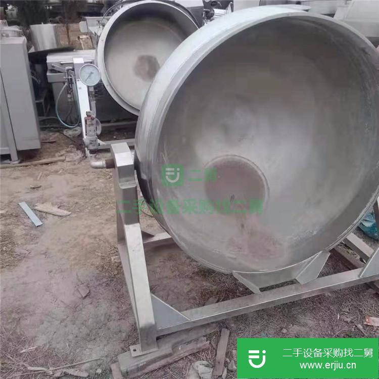山東出售二手不銹鋼電加熱可傾斜式夾層鍋