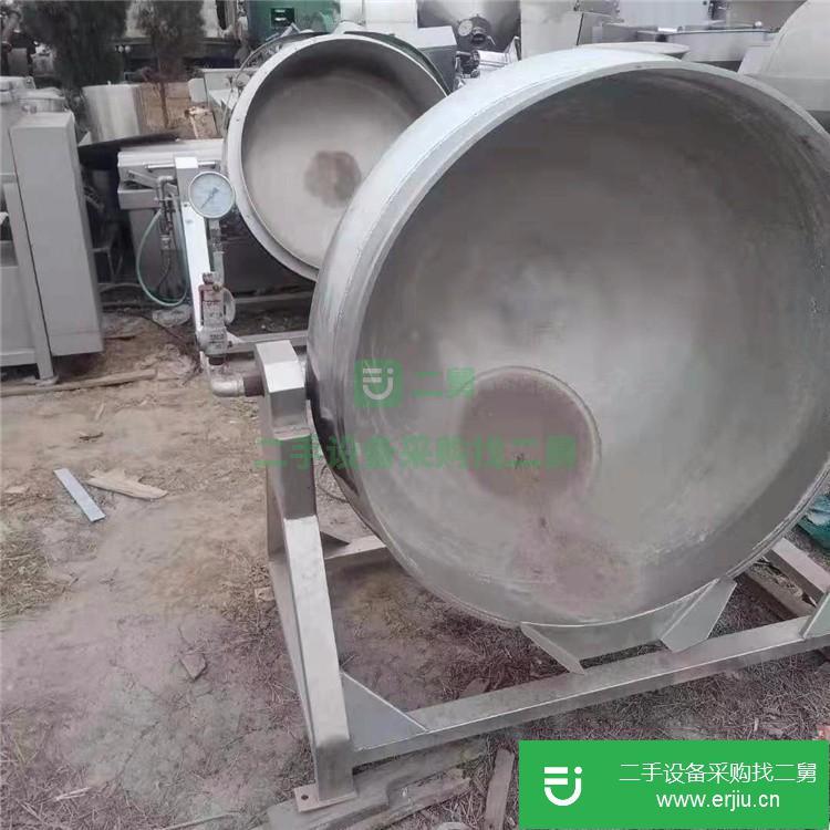 山東出售二手不銹鋼電加熱可傾斜式夾層鍋